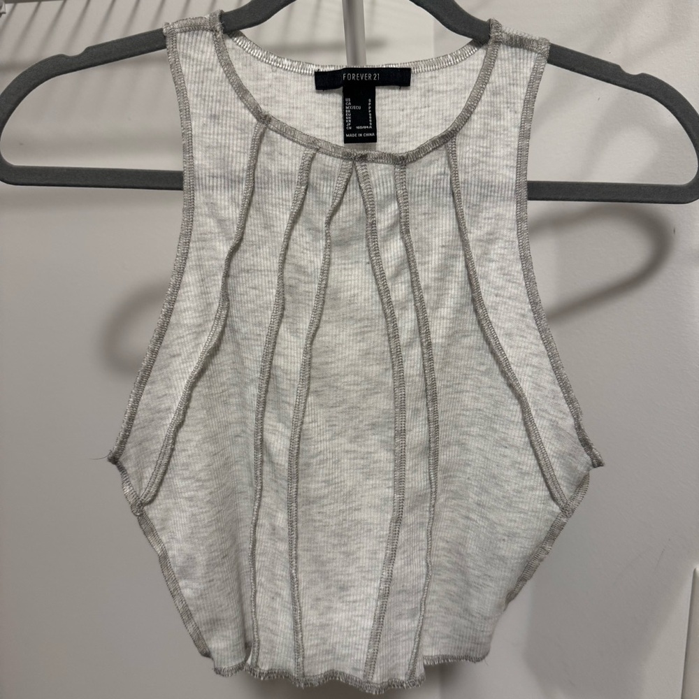 Forever 21 Gray Ribbed Women's Top